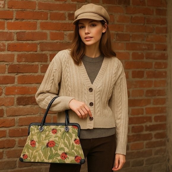 Brighton Collection Alyssa Ladybug Tapestry Shoulder Bag - Preloved Condition - Picture 1 of 10